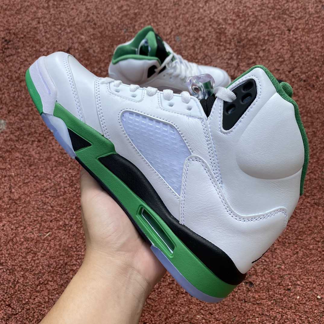 Air Jordan 5 Burgundy Lucky Green Sneakers         dd9336-103 - FashionPlug