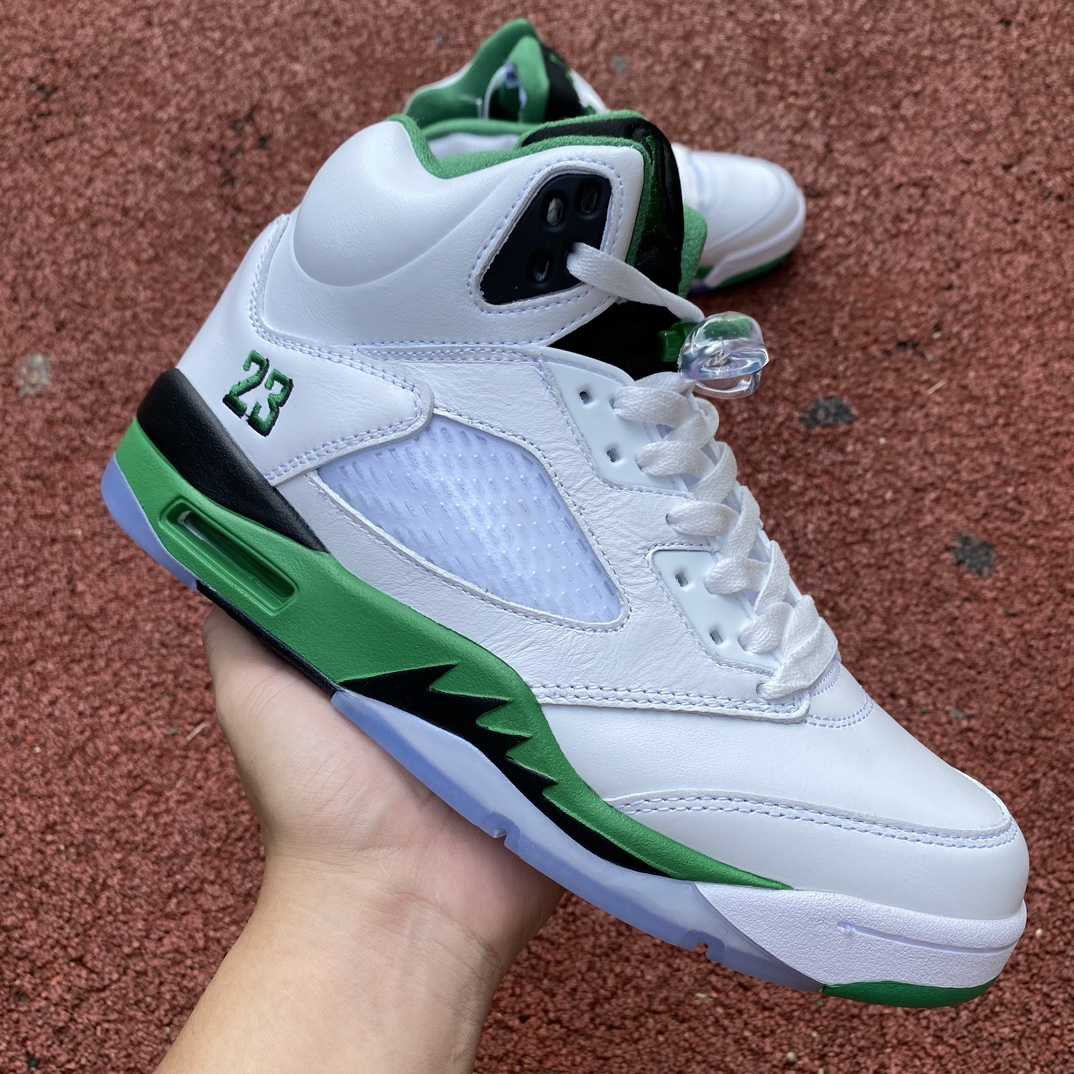 Air Jordan 5 Burgundy Lucky Green Sneakers         dd9336-103 - FashionPlug