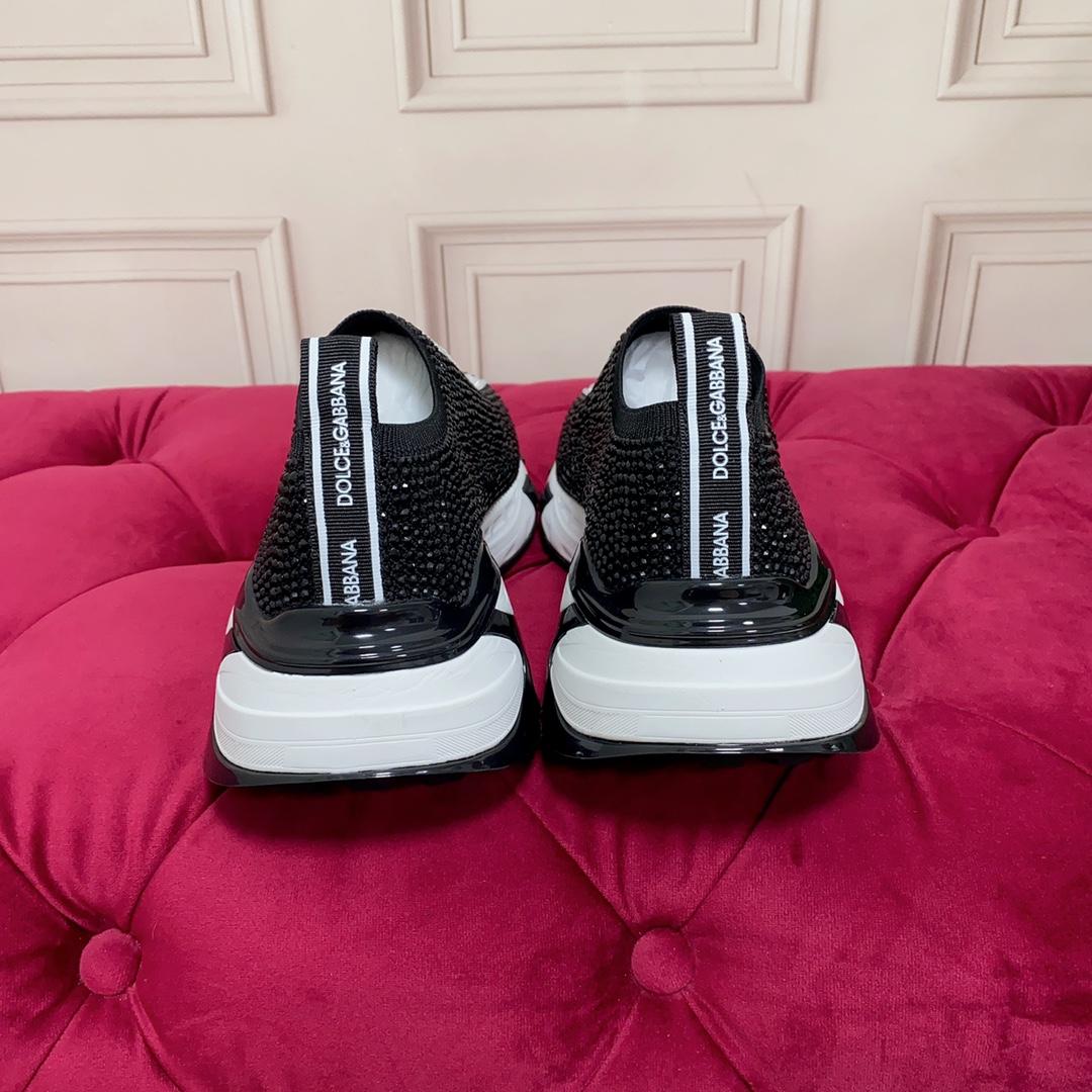 Dolce & Gabbana Fast Sneakers With Fusible Rhinestones - FashionPlug