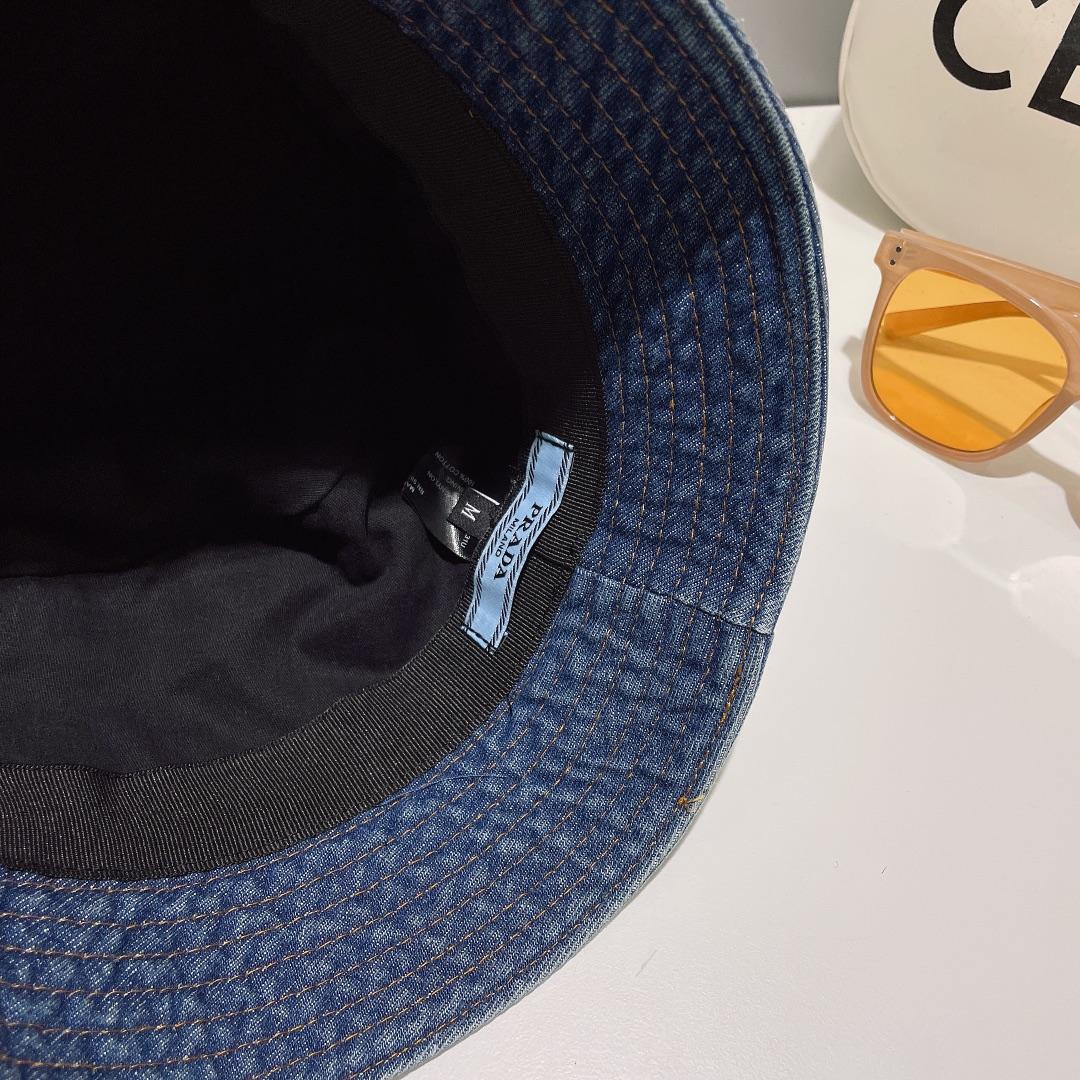 Prada Denim Bucket Hat - FashionPlug