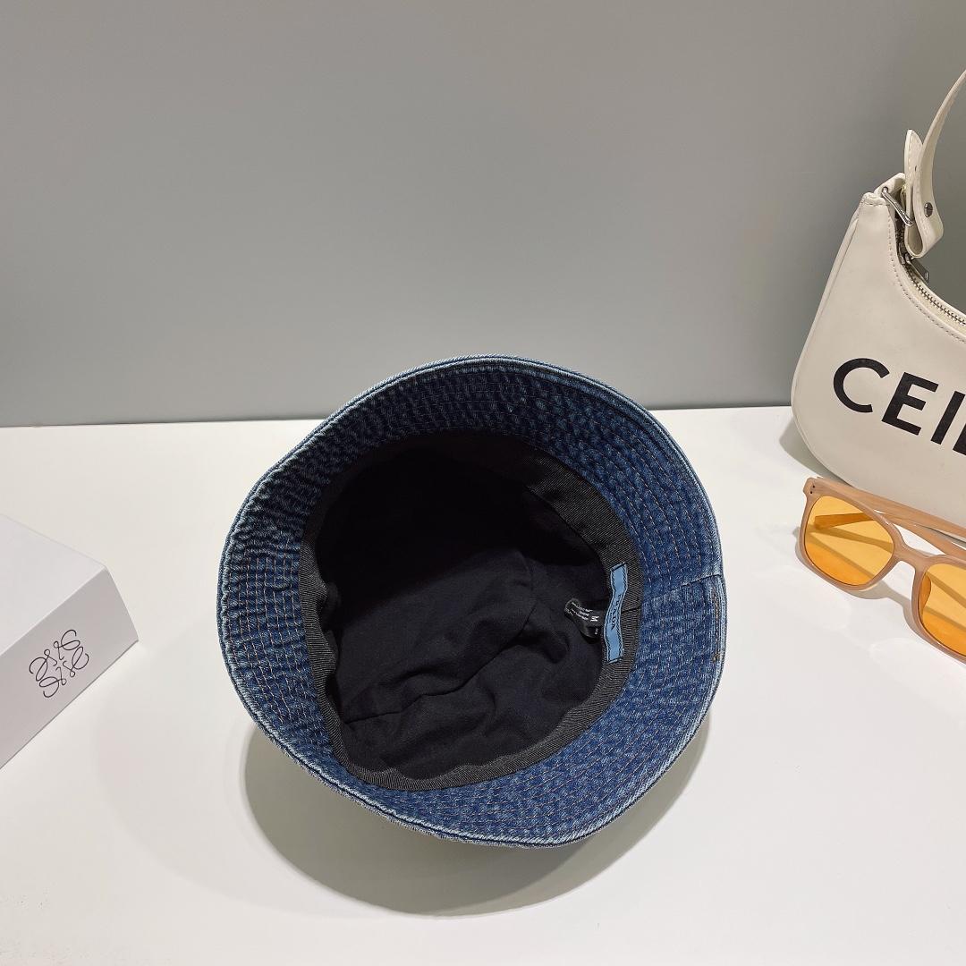 Prada Denim Bucket Hat - FashionPlug