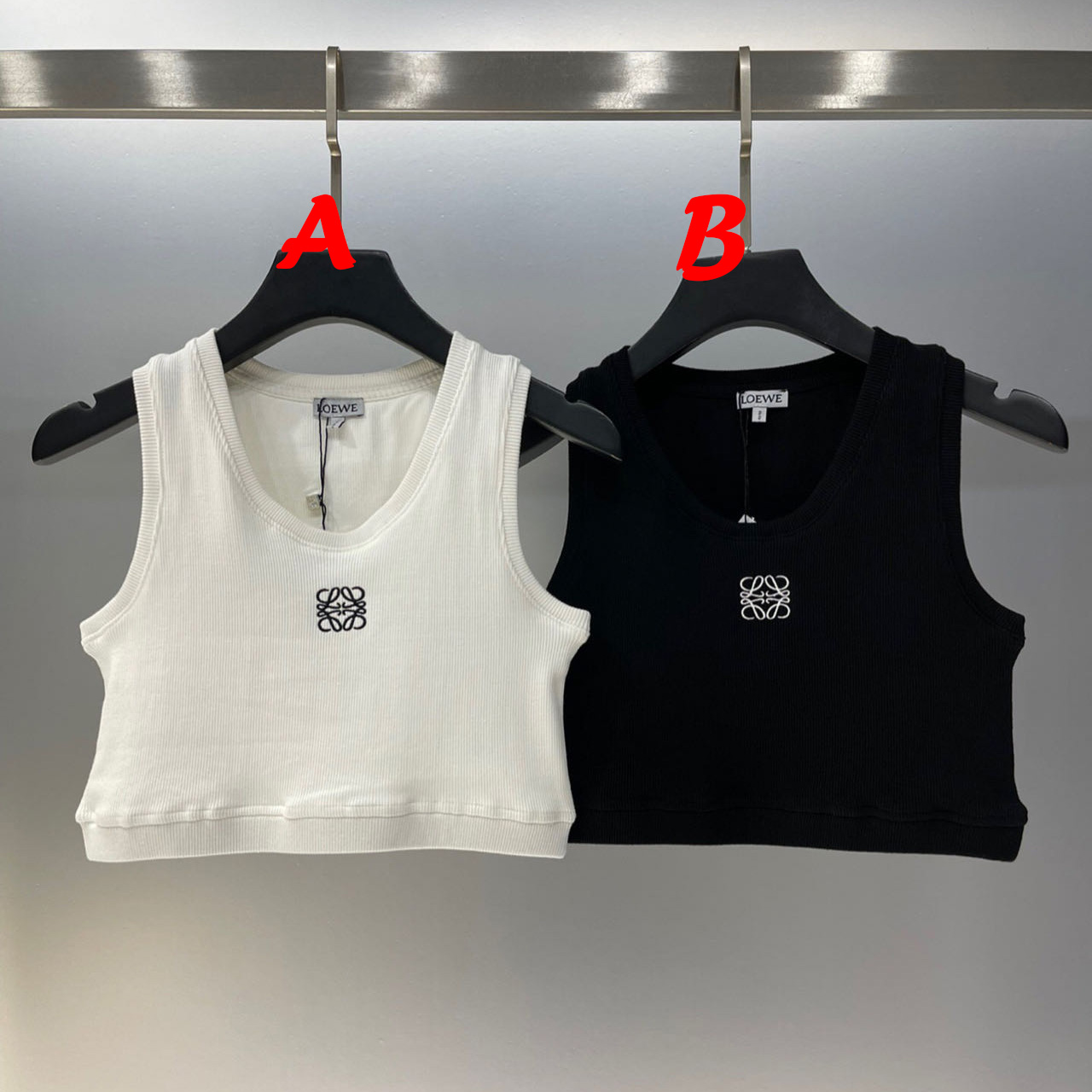 Loewe Cropped Anagram Tank Top In cotton - FashionPlug