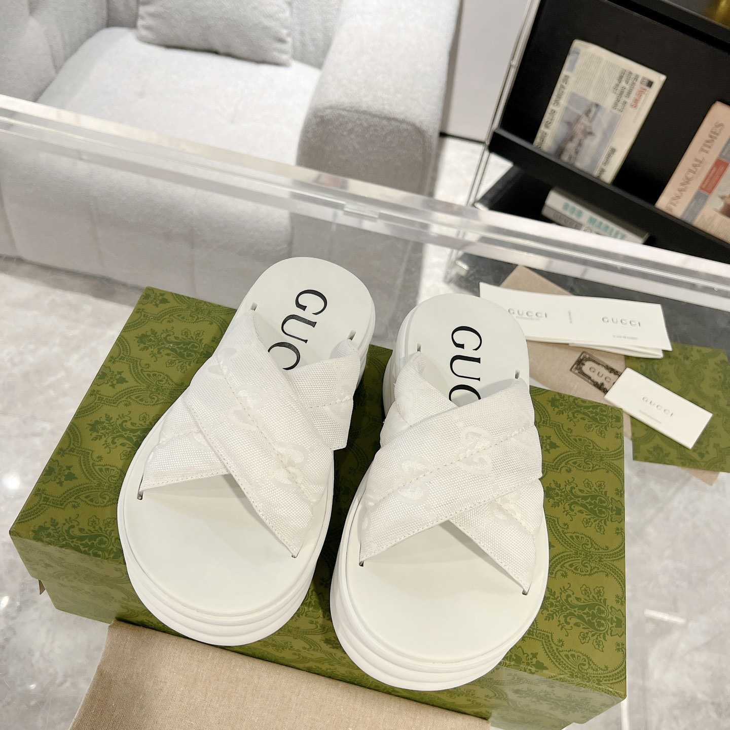 Gucci Women's GG Platform Slide Sandal - FashionPlug