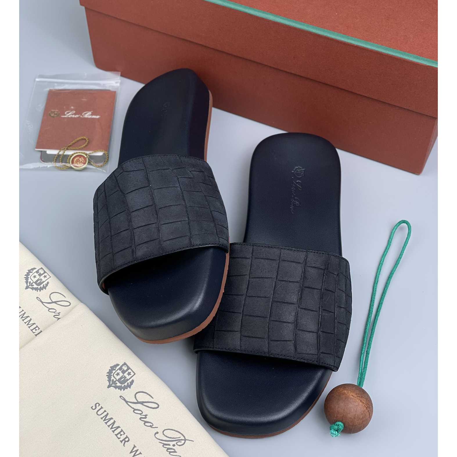 Loro Piana Slide Sandal  - FashionPlug