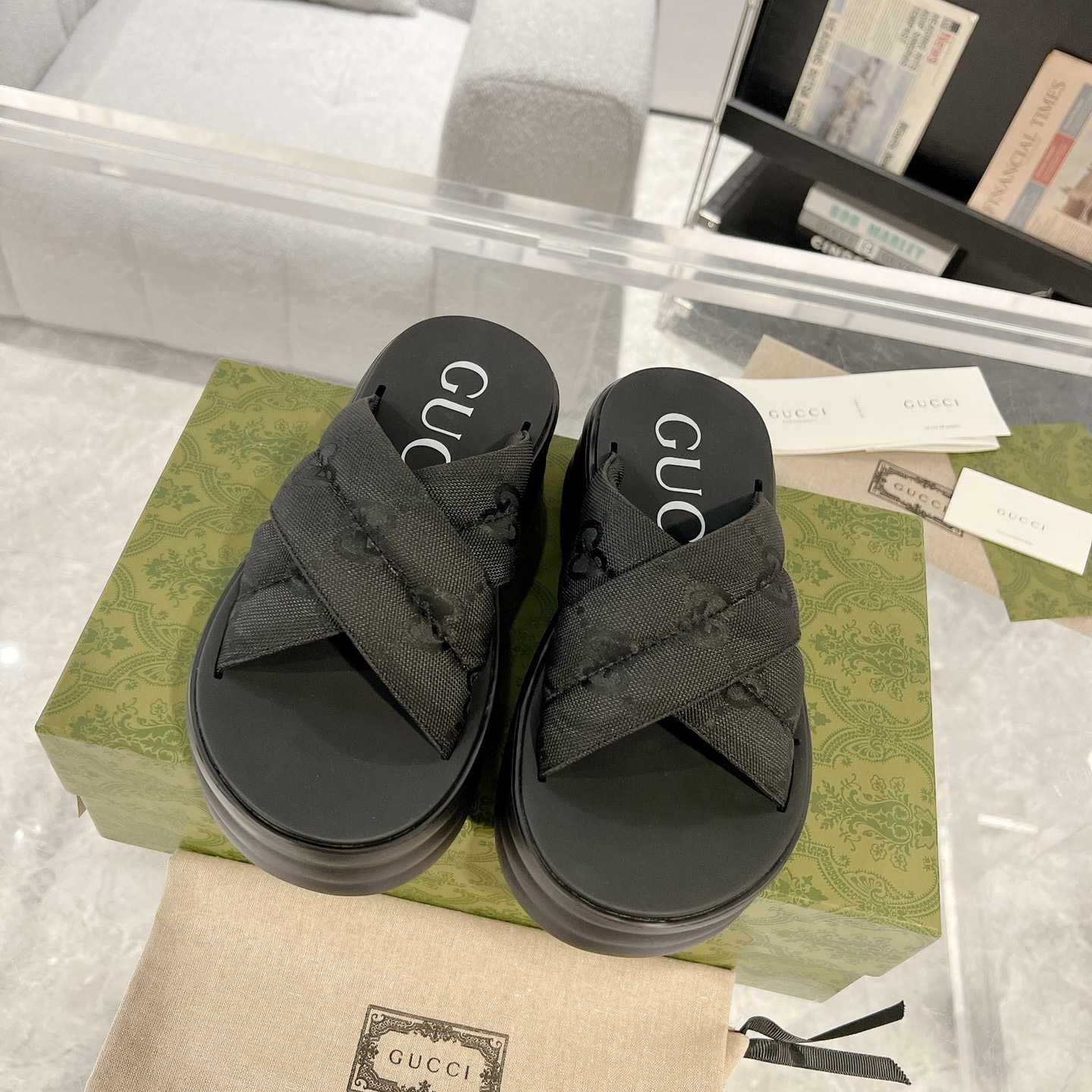 Gucci Women's GG Platform Slide Sandal - FashionPlug