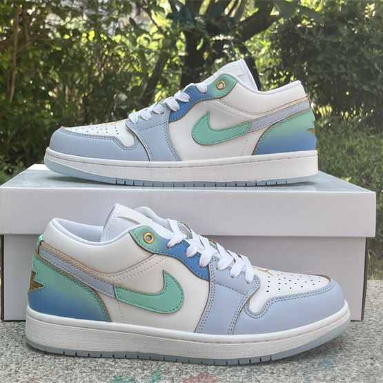 Air Jordan 1 Low SE “Emerald Rise” Sneaker      FN8899-131 - FashionPlug