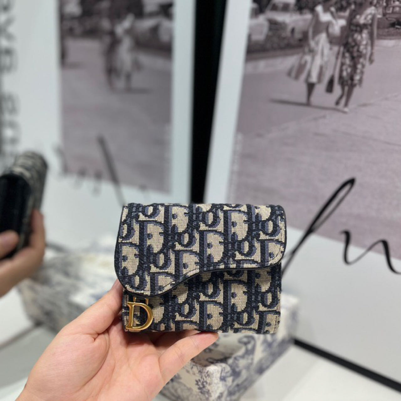 Dior  Saddle Lotus Wallet - FashionPlug