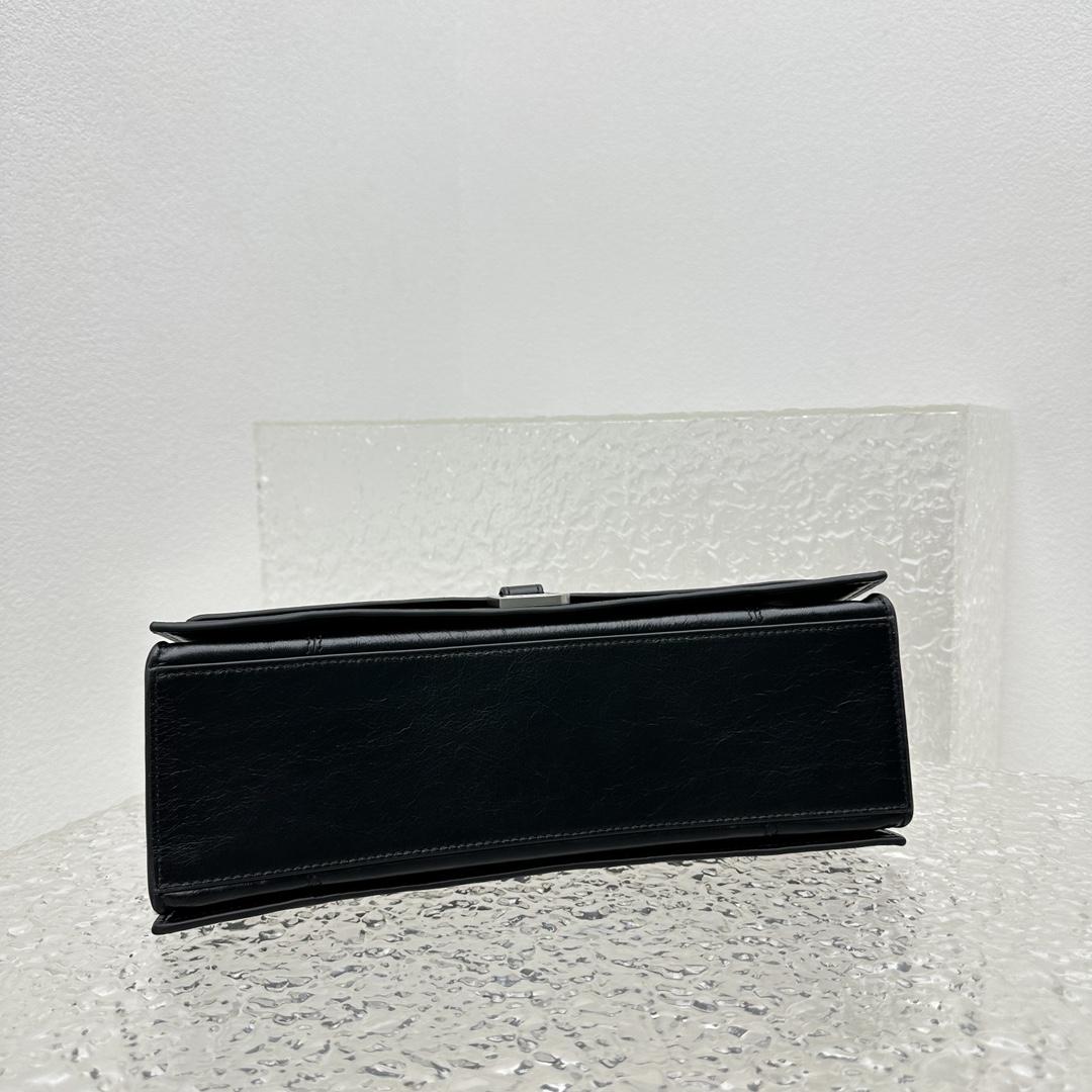 Balenciaga Crush Medium Sling Bag In Black (31x20x10cm) - FashionPlug