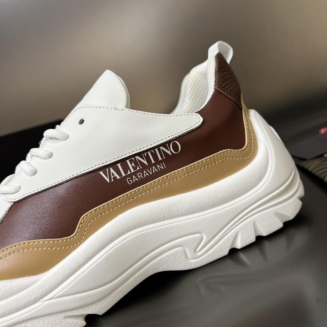 Valenti Garavani Brown Gumboy Sneakers - FashionPlug
