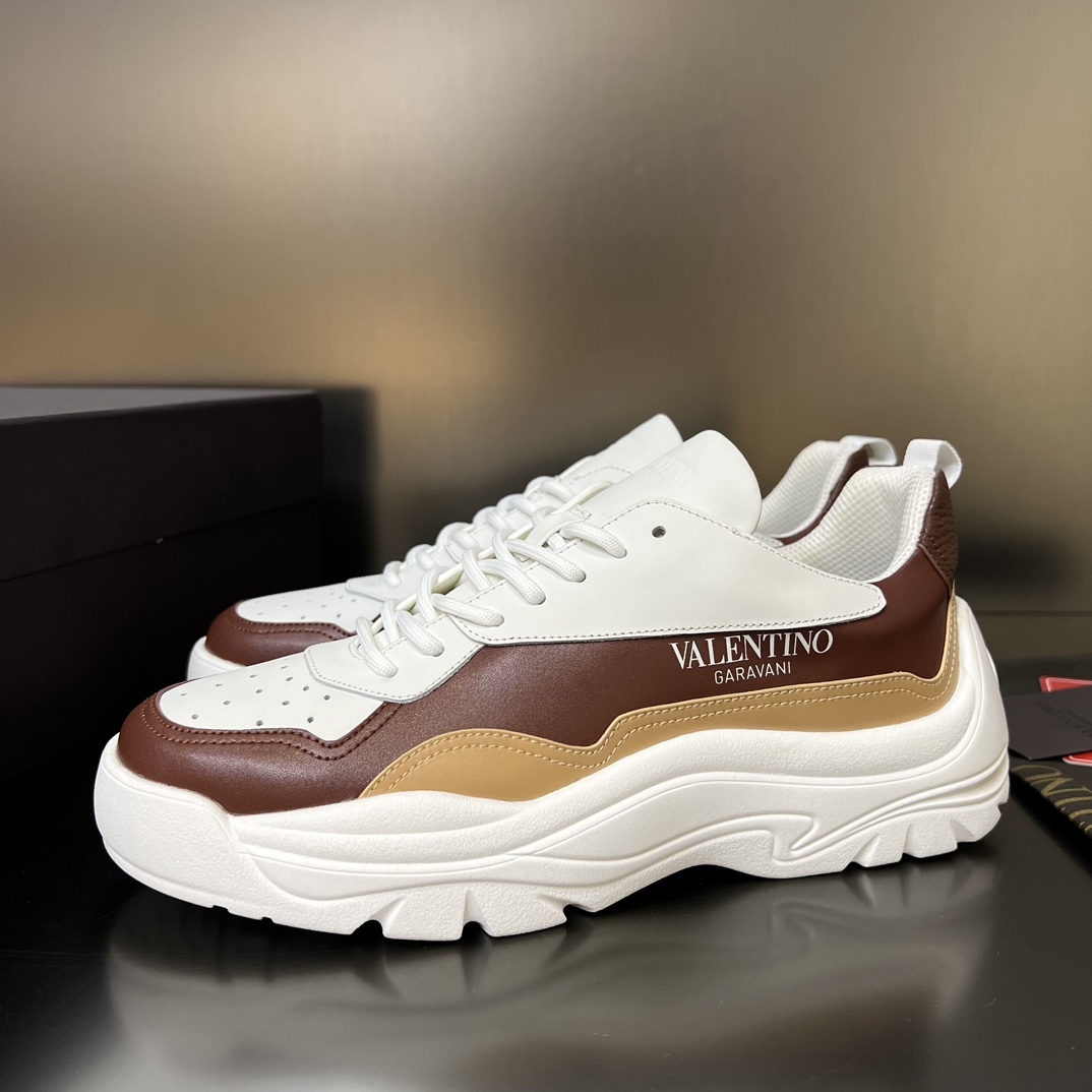 Valenti Garavani Brown Gumboy Sneakers - FashionPlug