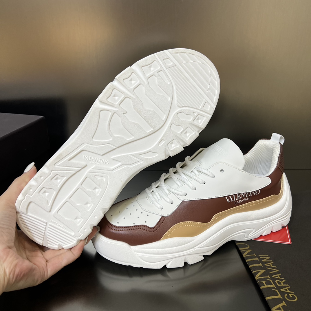 Valenti Garavani Brown Gumboy Sneakers - FashionPlug