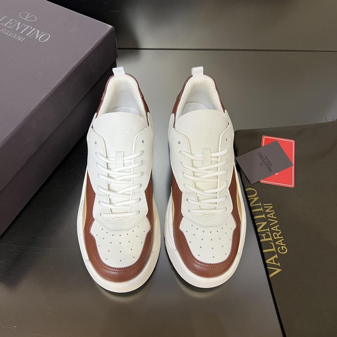 Valenti Garavani Brown Gumboy Sneakers - FashionPlug