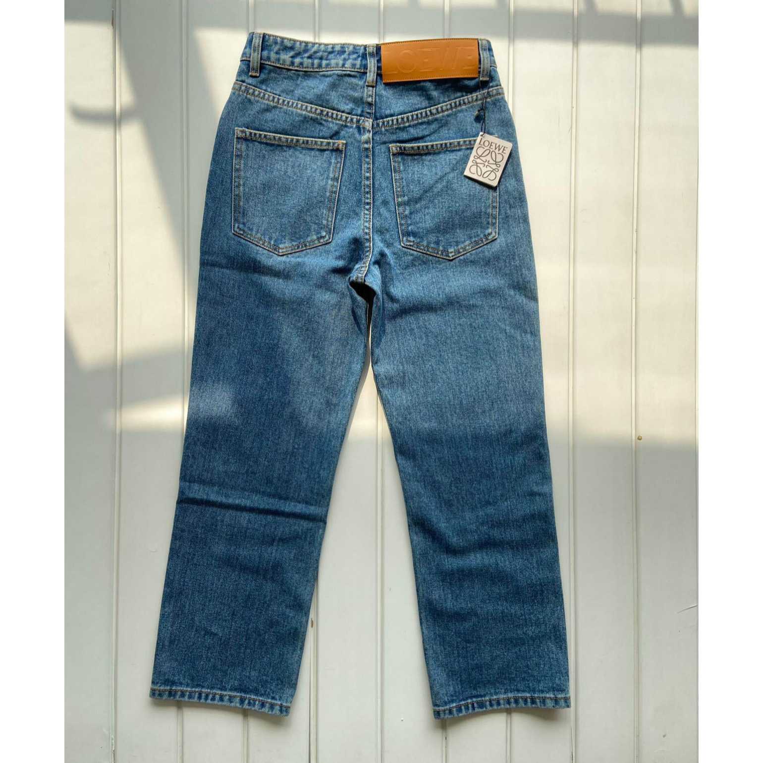 Loewe Anagram Cropped Jeans - FashionPlug