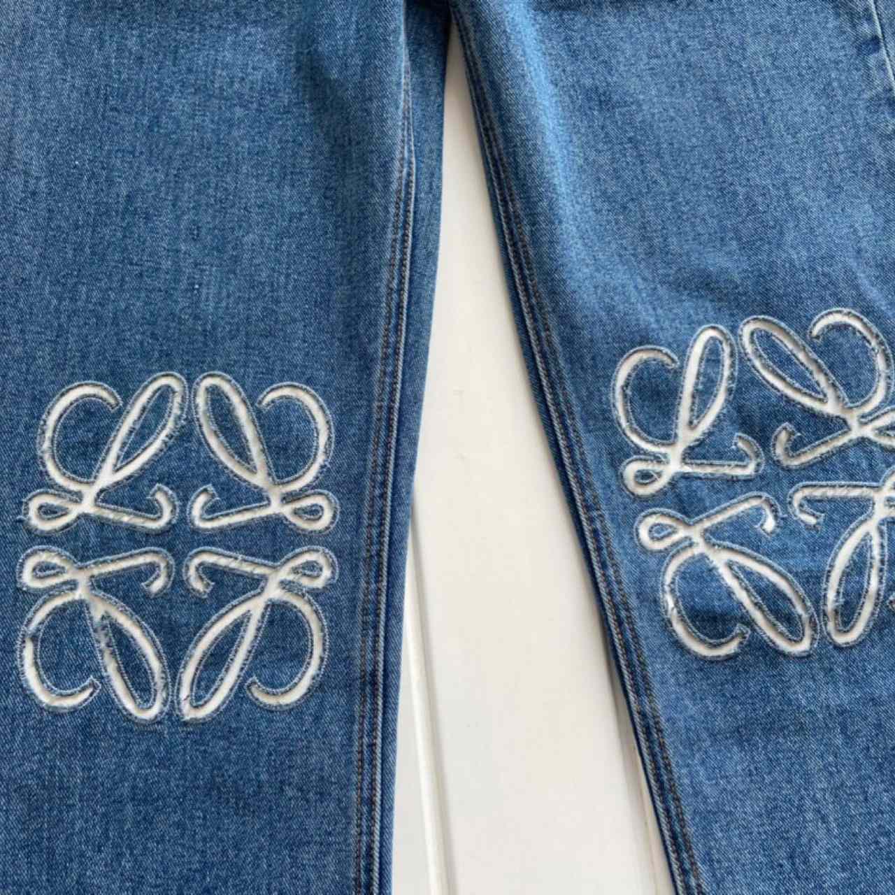 Loewe Anagram Cropped Jeans - FashionPlug