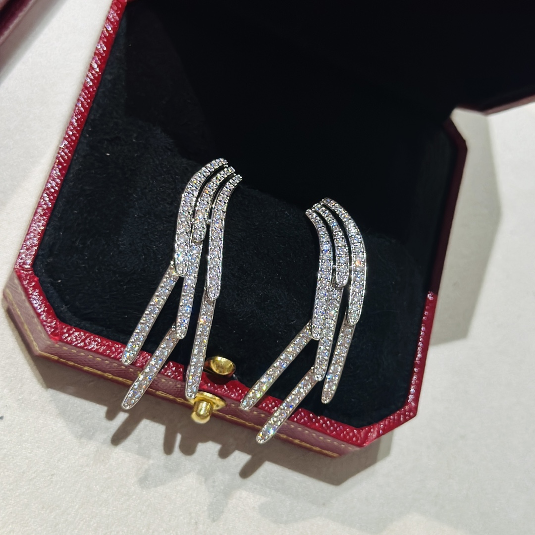 Cartier Diamond Collection Earrings - FashionPlug