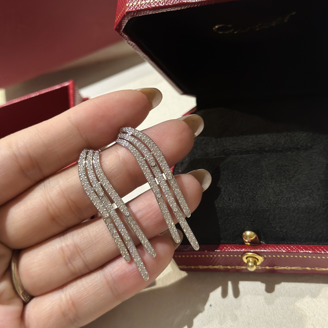 Cartier Diamond Collection Earrings - FashionPlug