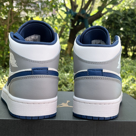 Air Jordan 1 Mid “True Blue” Sneaker     DQ8426-014  - FashionPlug