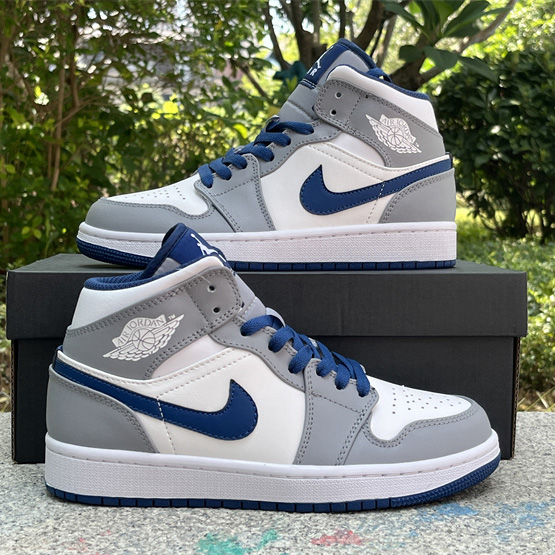Air Jordan 1 Mid “True Blue” Sneaker     DQ8426-014  - FashionPlug