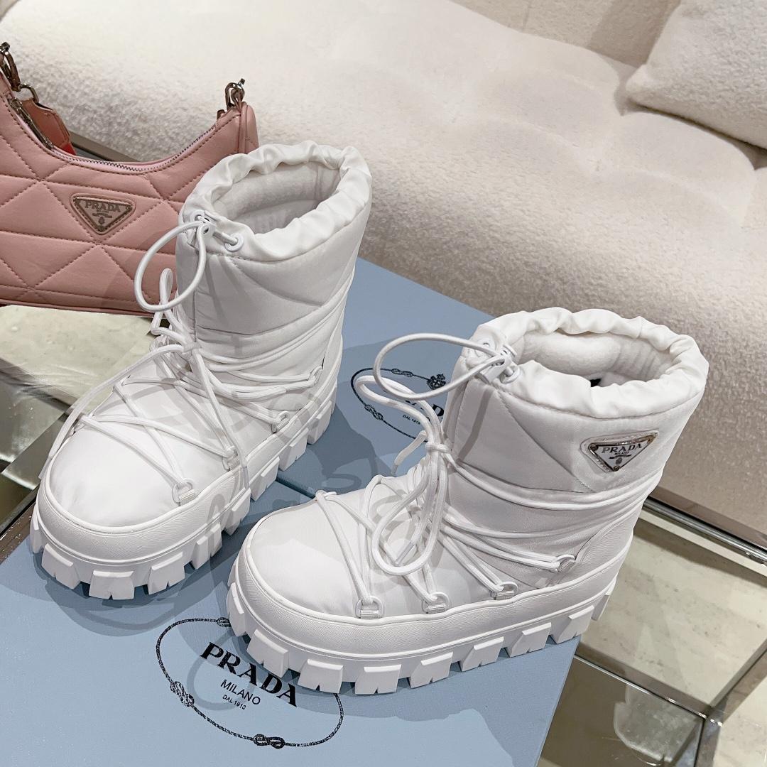 Prada Nylon Gabardine Après Ski Booties - FashionPlug