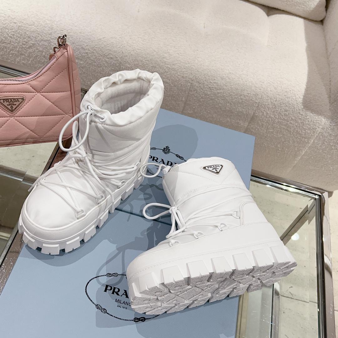 Prada Nylon Gabardine Après Ski Booties - FashionPlug