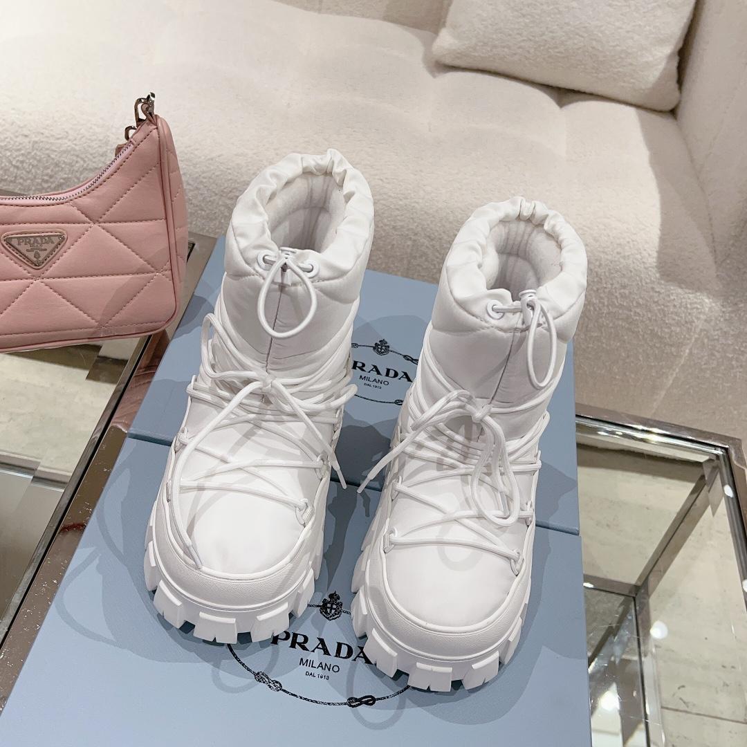 Prada Nylon Gabardine Après Ski Booties - FashionPlug