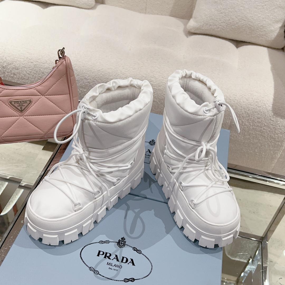 Prada Nylon Gabardine Après Ski Booties - FashionPlug