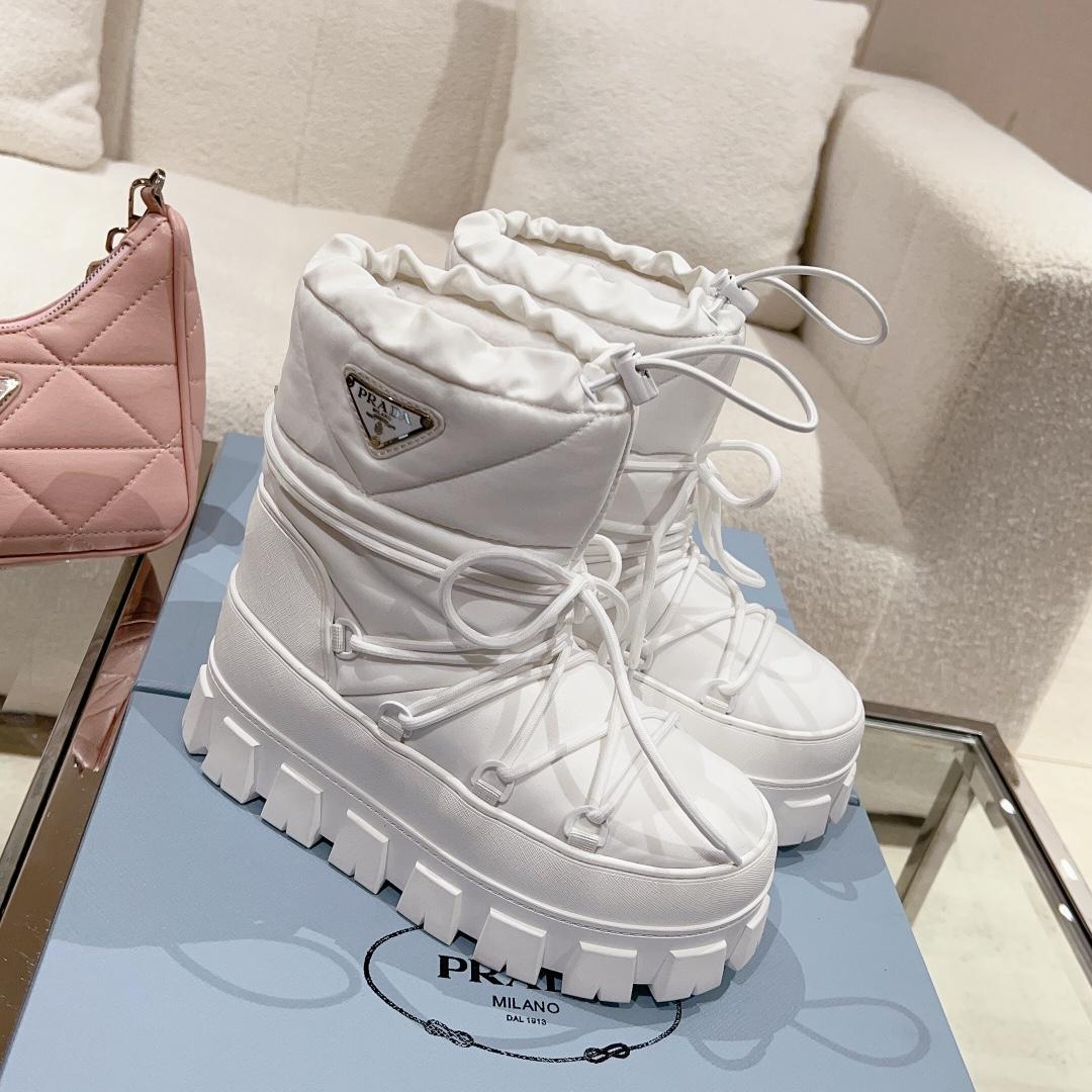 Prada Nylon Gabardine Après Ski Booties - FashionPlug
