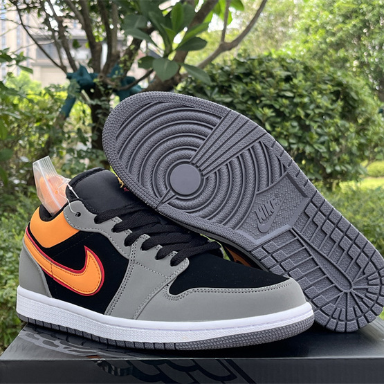 Air Jordan 1 Low “Light Graphite/Vivid Orange” Sneaker      FN7308-008  - FashionPlug