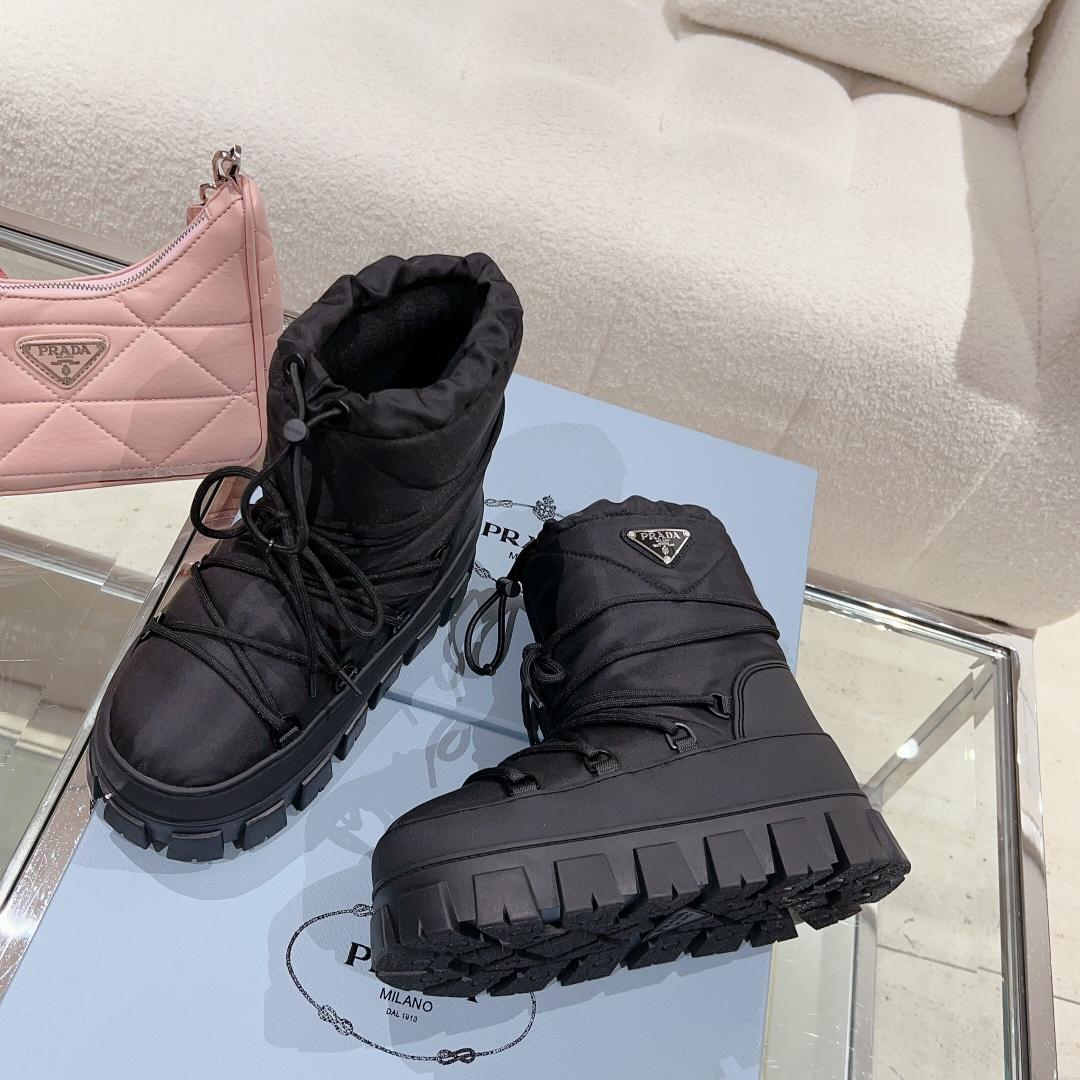 Prada Nylon Gabardine Après-ski Boots - FashionPlug