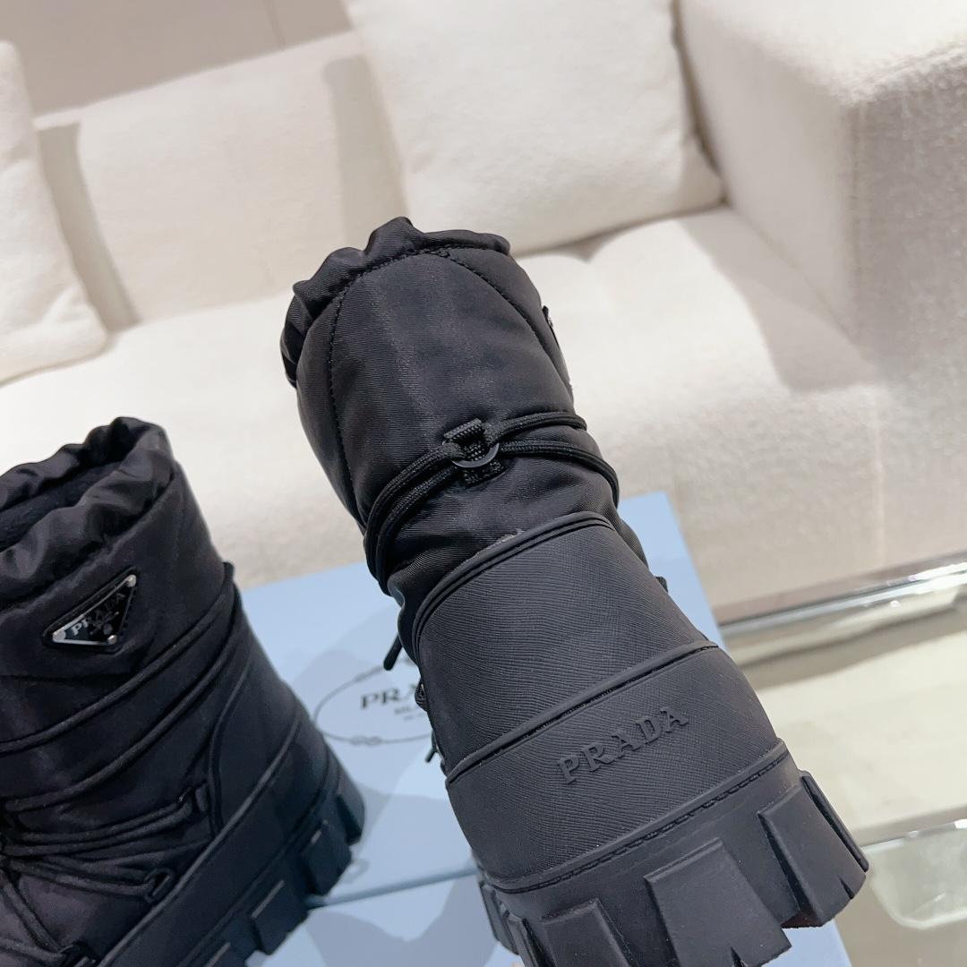 Prada Nylon Gabardine Après-ski Boots - FashionPlug