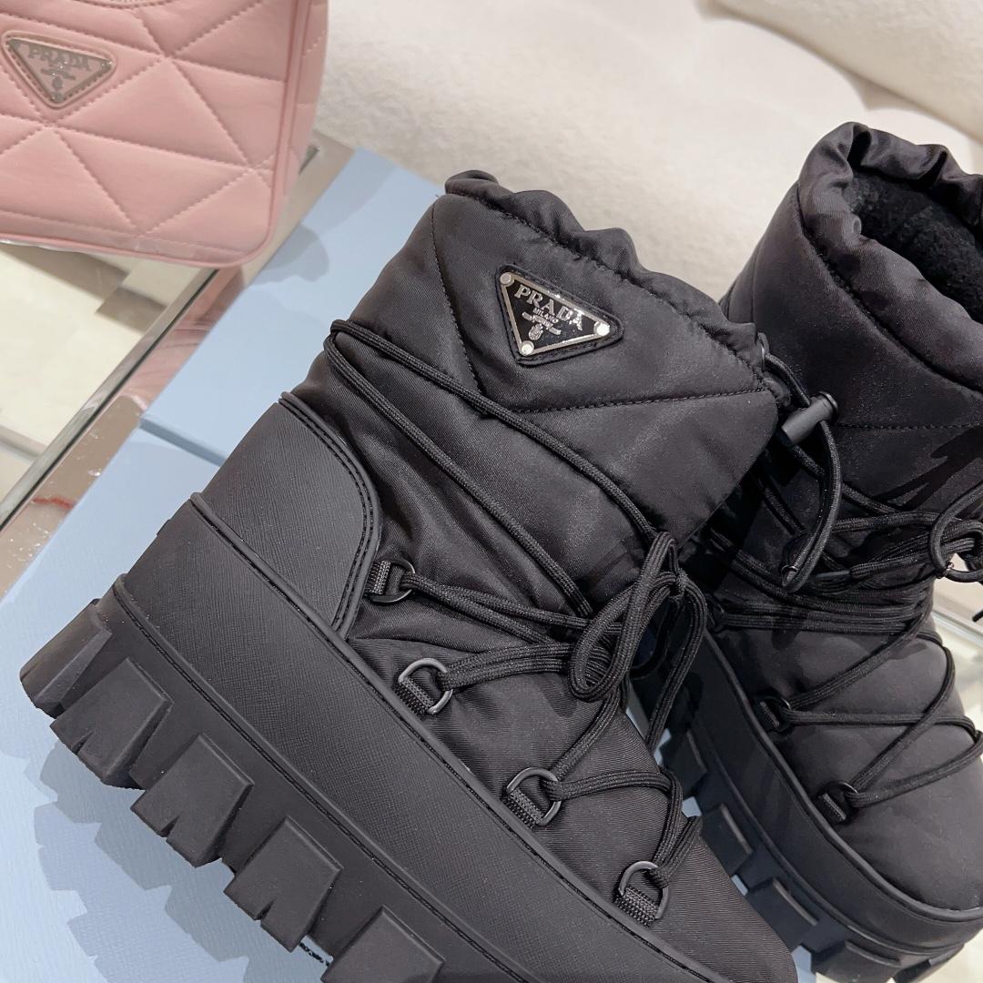Prada Nylon Gabardine Après-ski Boots - FashionPlug