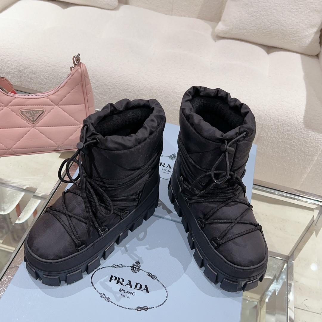 Prada Nylon Gabardine Après-ski Boots - FashionPlug