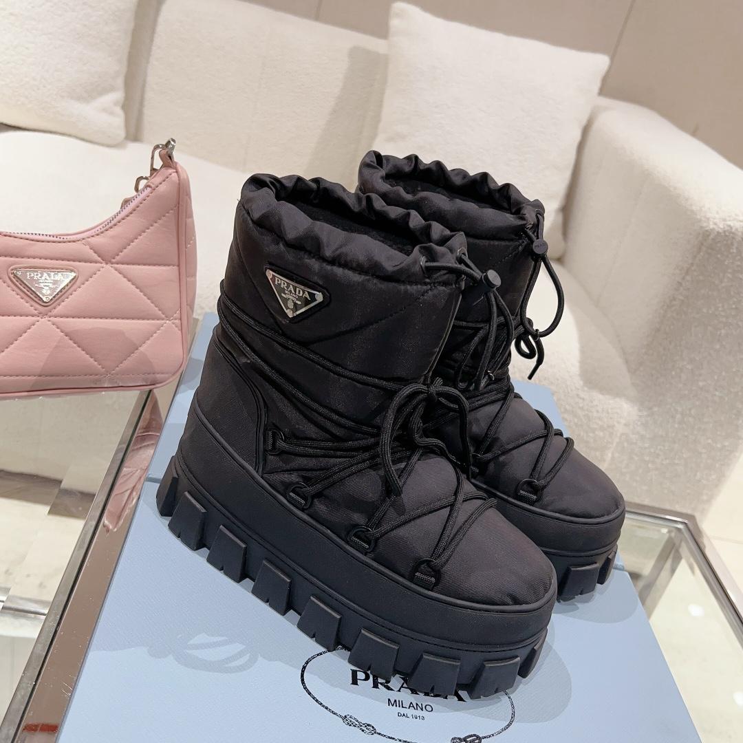 Prada Nylon Gabardine Après-ski Boots - FashionPlug