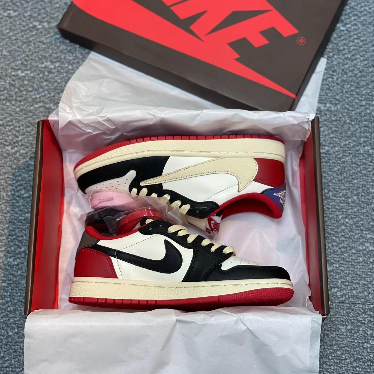 Travis Scott x Air Jordan 1 Low AJ1 Sneaker   cp4275-125 - FashionPlug