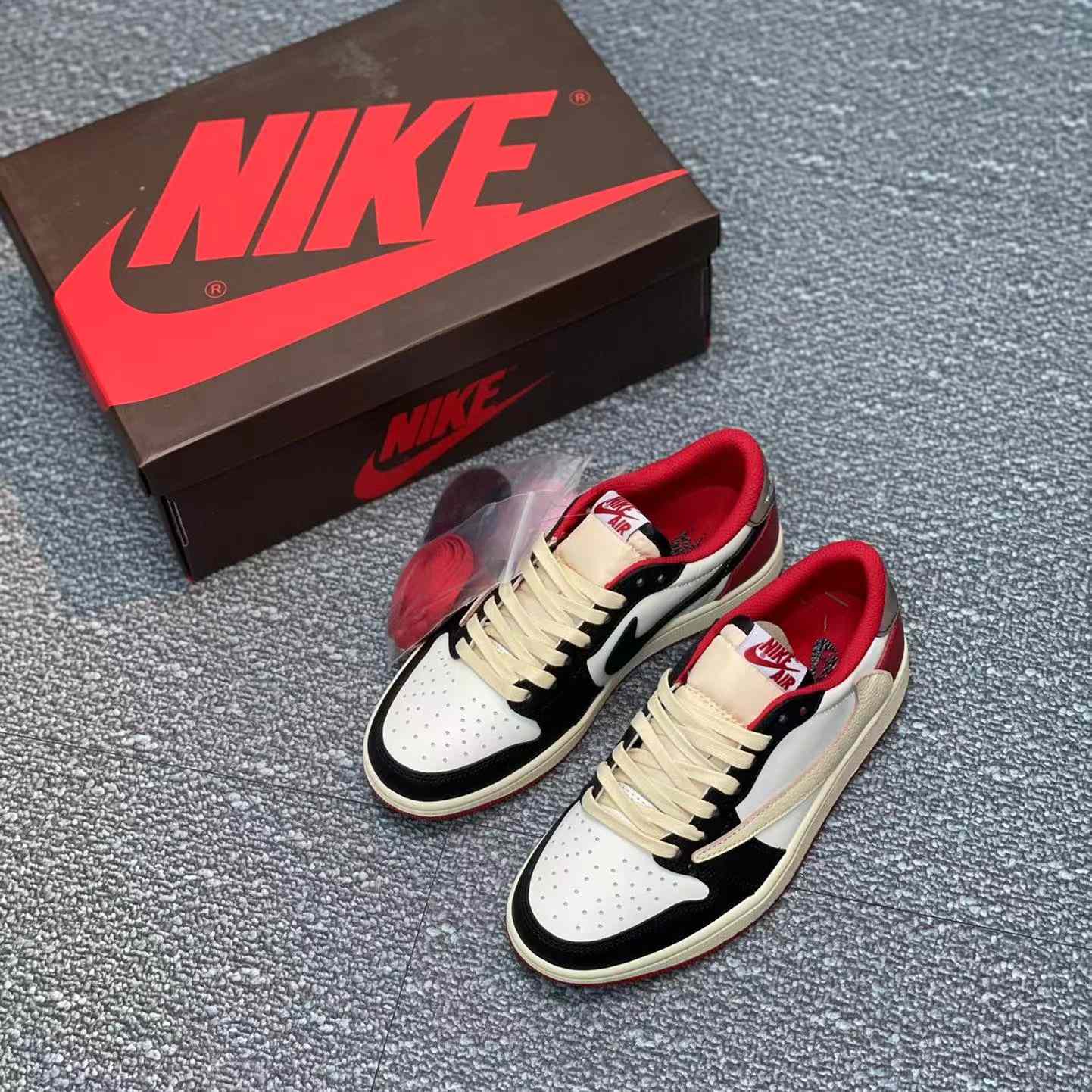 Travis Scott x Air Jordan 1 Low AJ1 Sneaker   cp4275-125 - FashionPlug