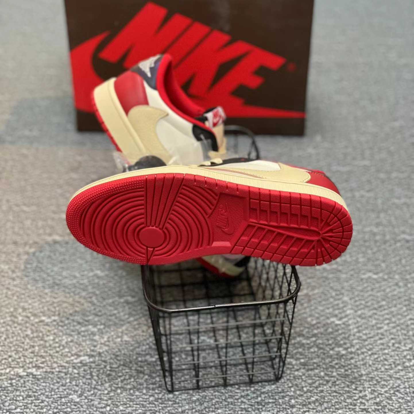 Travis Scott x Air Jordan 1 Low AJ1 Sneaker   cp4275-125 - FashionPlug