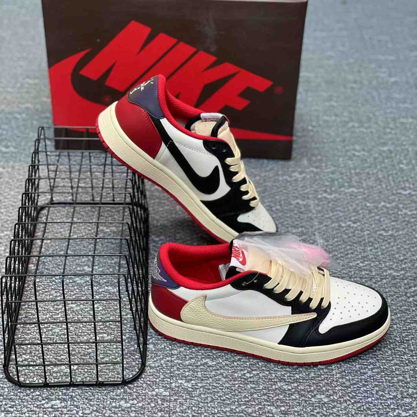 Travis Scott x Air Jordan 1 Low AJ1 Sneaker   cp4275-125 - FashionPlug