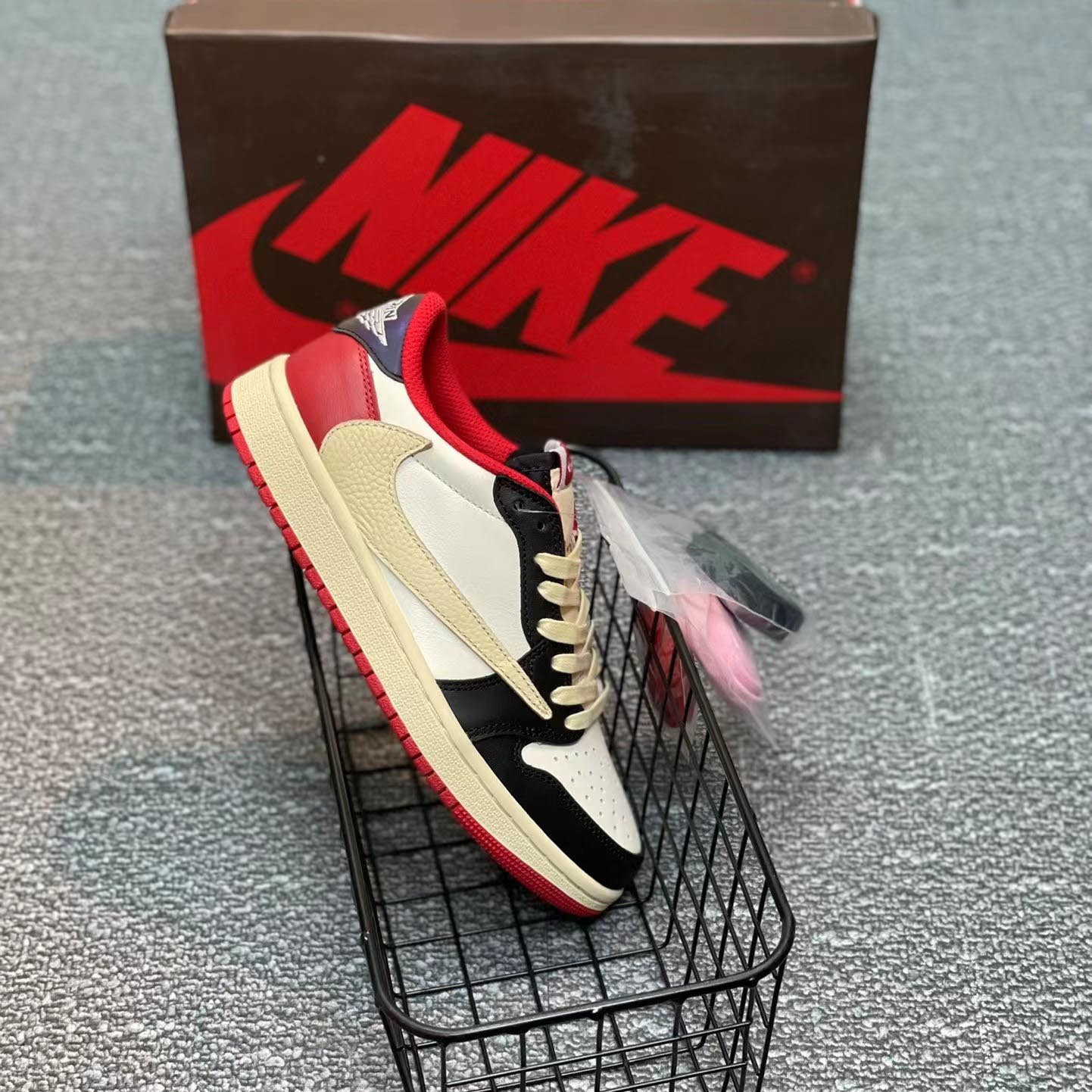 Travis Scott x Air Jordan 1 Low AJ1 Sneaker   cp4275-125 - FashionPlug