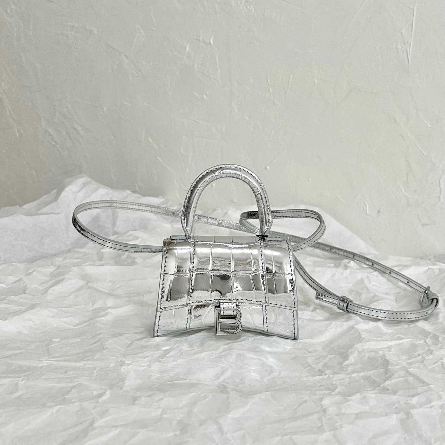 Balenciaga Mini Hourglass Tote Bag   12cm - FashionPlug