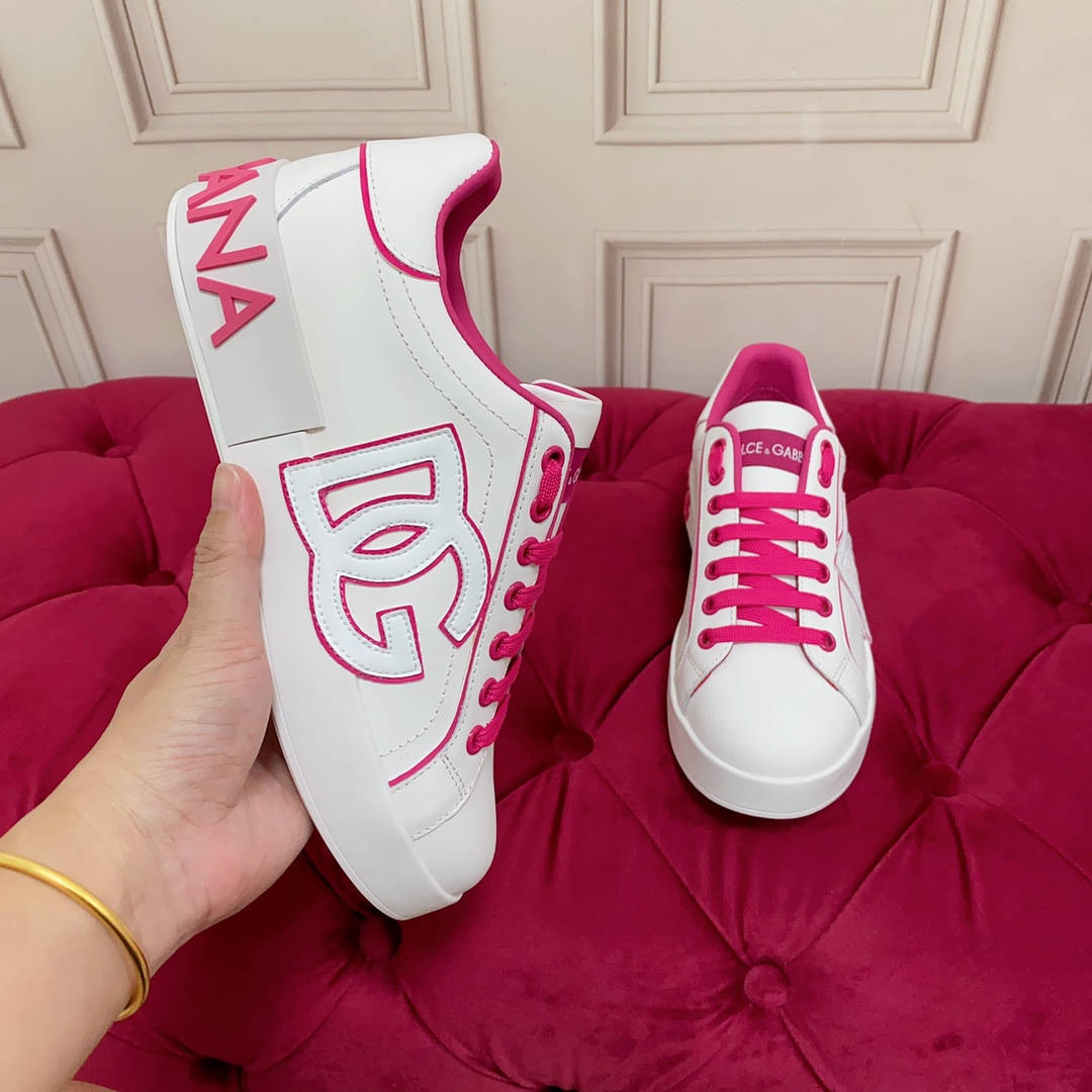 Dolce & Gabbana Calfskin Portofino Sneakers - FashionPlug