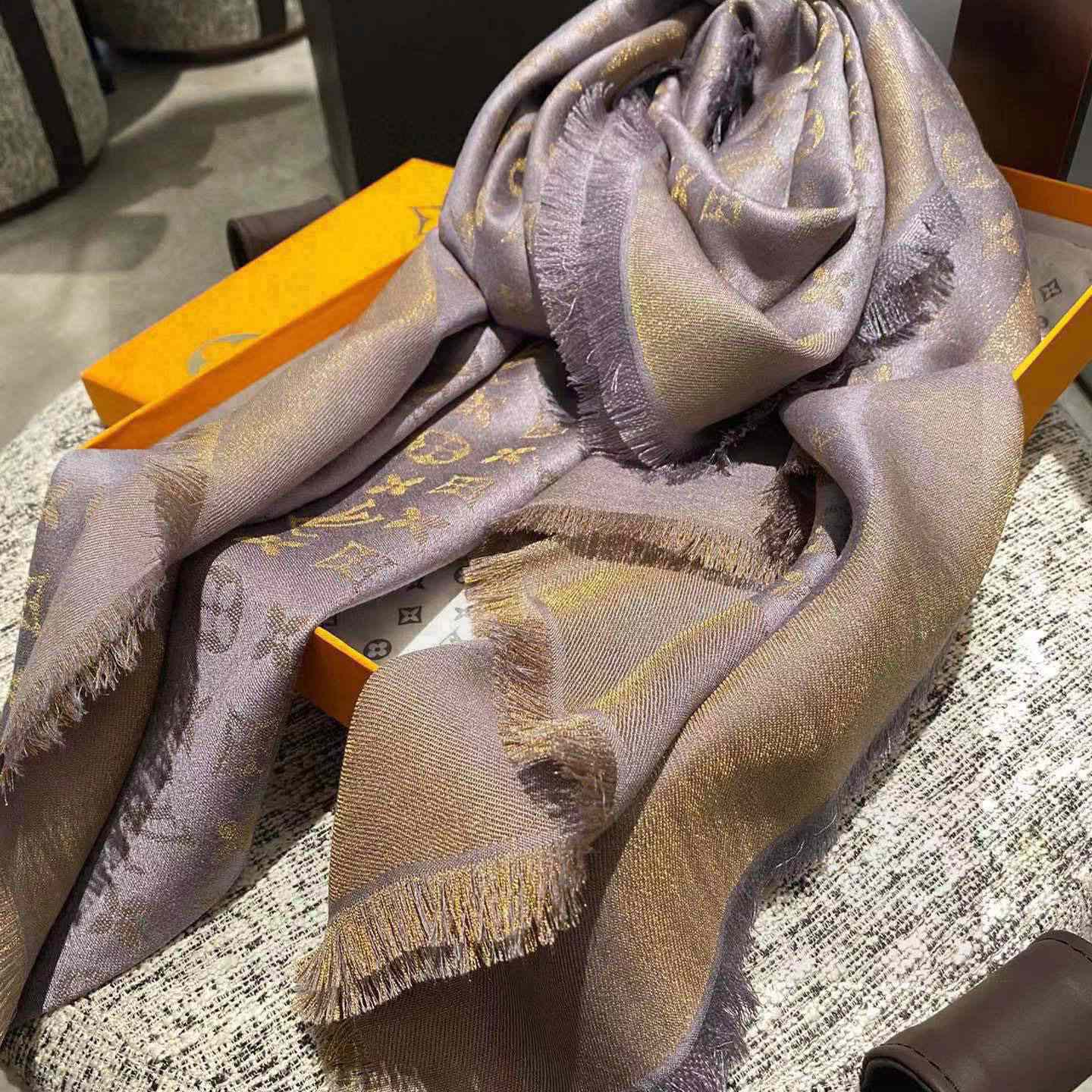 Louis Vuitton Silk Scarf Monogram Shine - FashionPlug