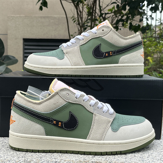 Air Jordan 1 Low Craft SE “Light Olive” Sneaker      FD6819-300 - FashionPlug
