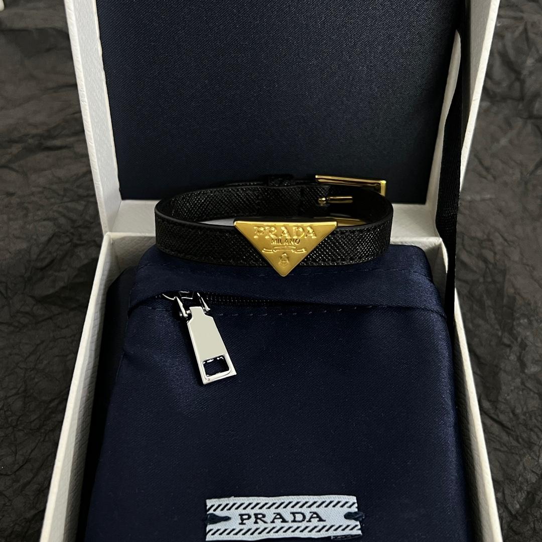 Prada Saffiano Leather Bracelet - FashionPlug