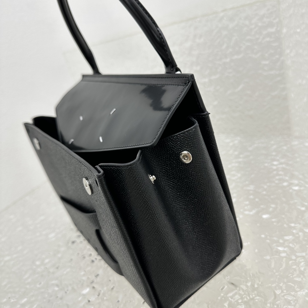 Maison Margiela Small Grained Leather Tote Bag (26x 19x 8cm) - FashionPlug