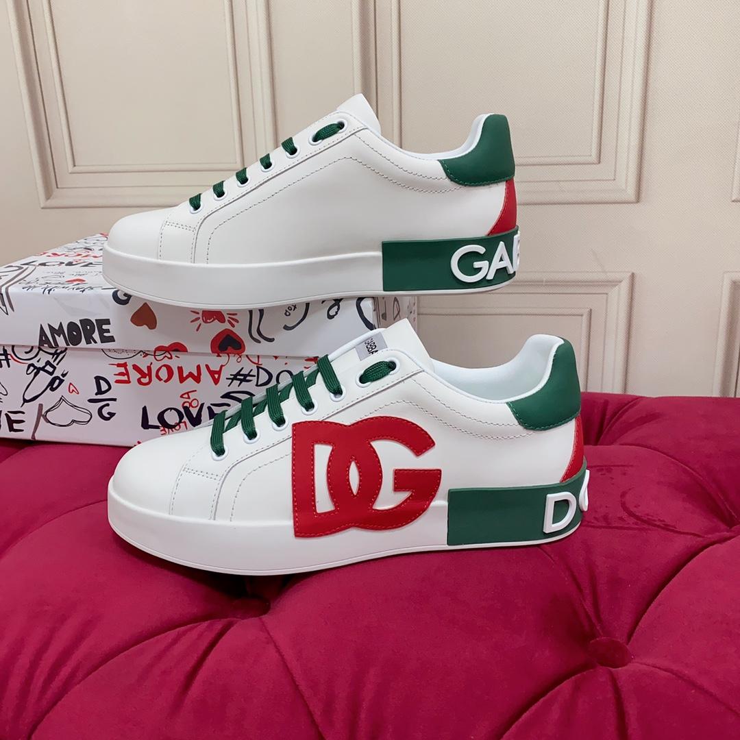 Dolce & Gabbana Calfskin Portofino Sneakers - FashionPlug