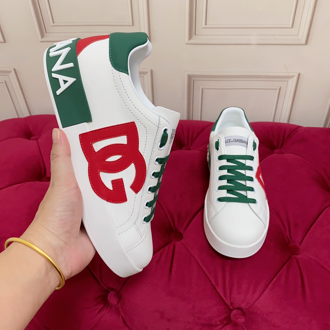 Dolce & Gabbana Calfskin Portofino Sneakers - FashionPlug