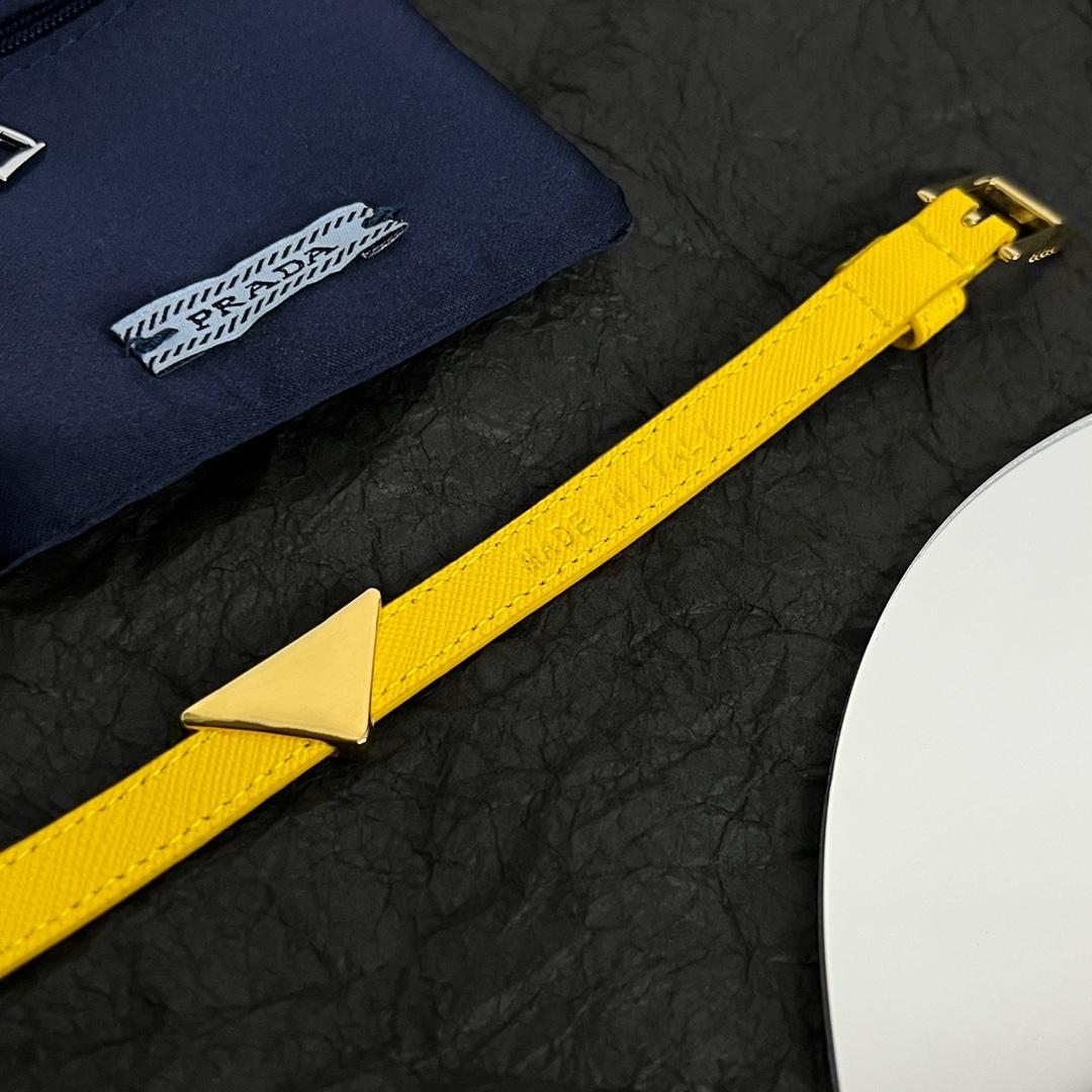 Prada Saffiano Leather Bracelet - FashionPlug