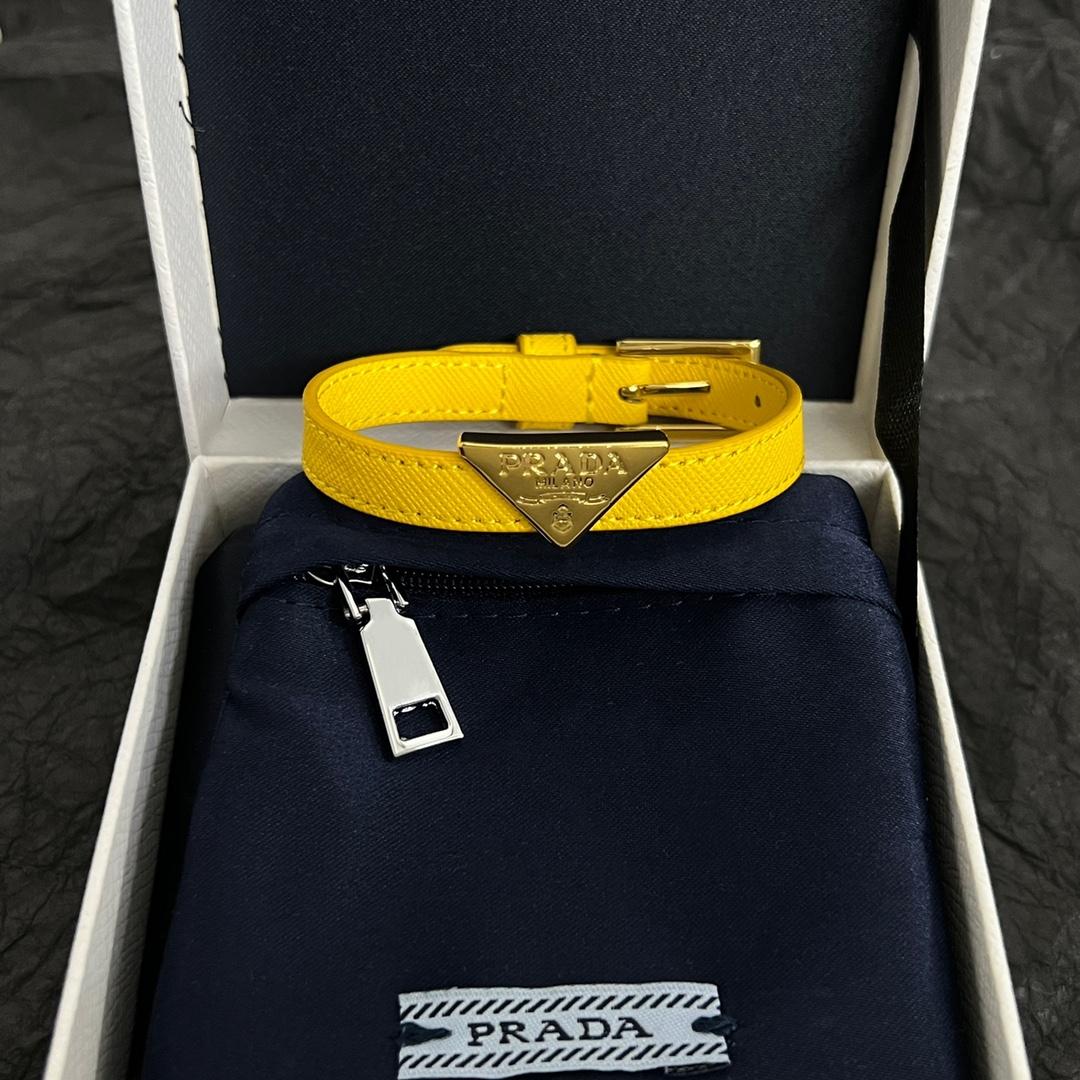 Prada Saffiano Leather Bracelet - FashionPlug