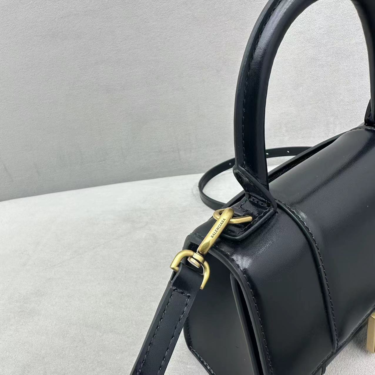 Balenciaga Hourglass Small Handbag In Black (19x8x21cm) - FashionPlug