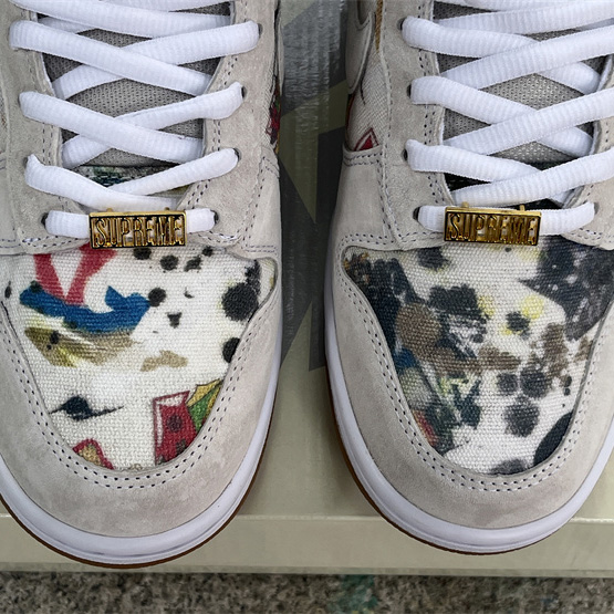Supreme x Nike SB Dunk High “Rammellzee” Sneakers      FD8779-100 - FashionPlug